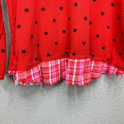 Joe Boxer Size XL Red & Black Star & Plaid Sleep Top - Picture 7 of 8