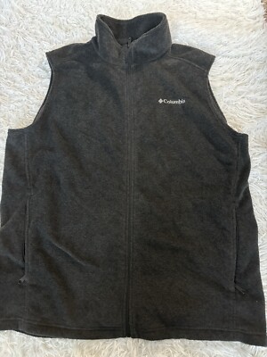 Columbia Men's Sz. 2XT Classic Gray Fleece Vest. Exc