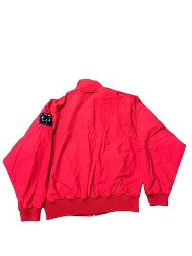 NEU MIT ETIKETT SELTENE VINTAGE PIVOT SPORTWARE HERREN M GOLF BOMBER JACKE MANTEL ROT - Bild 2 von 15