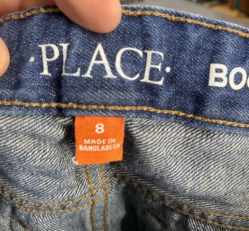 Boy’s Place Bootcut Denim Jeans- Size 8 With Elastic & Adjustable Waist - Picture 19 of 21