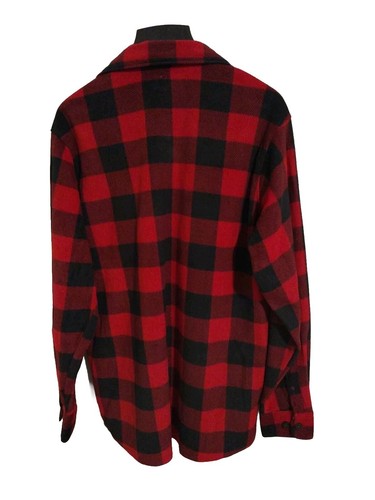 NWT Wrangler Red/Black Plaid Flannel Breathe-Dri Shirt Jacket Side Pockets Sz M - Picture 2 of 5