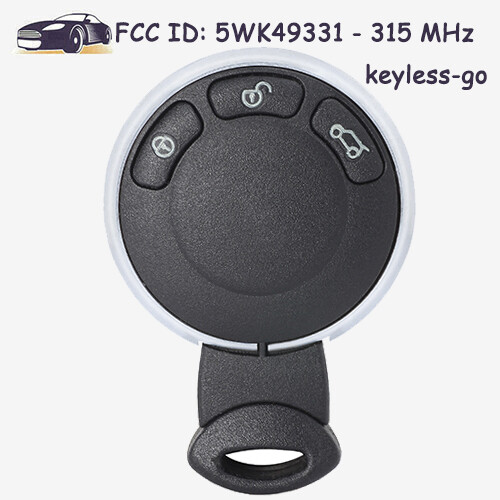 Keyless Go Smart Remote Key Fob 3 Button 315MHz for Mini Cooper R56 R57 ...