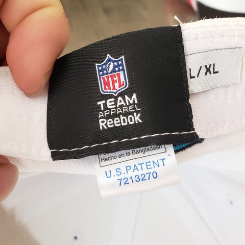 NEW Carolina Panthers Hat Cap Mens L/XL White Fitted NFL Football Reebok Adult - Picture 7 of 10