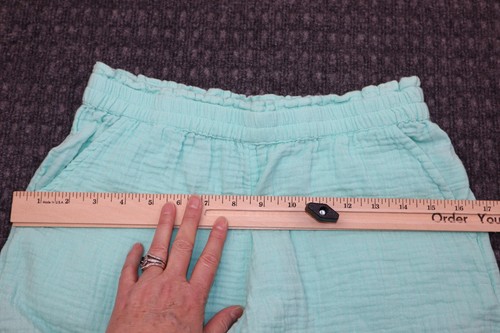 O'Neill Shorts Women's Size S Elastic Waist Double Gauze Mint Green Inseam 2" - Picture 8 of 13