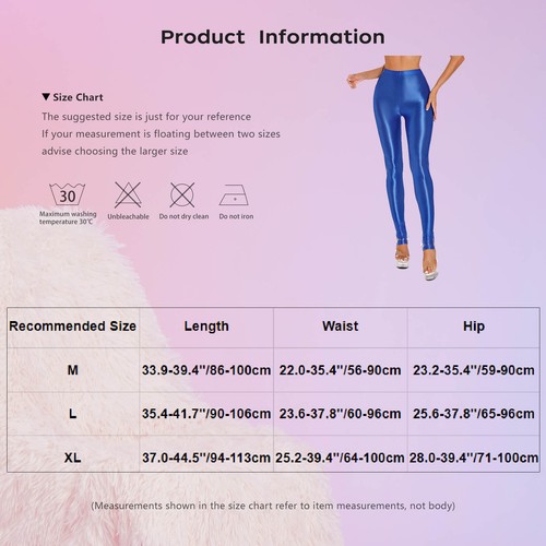 DE Damen Nylon Hose Glänzend Strumpfhosen Yoga Fittingleggings Dessous Clubwear - Bild 62 von 78