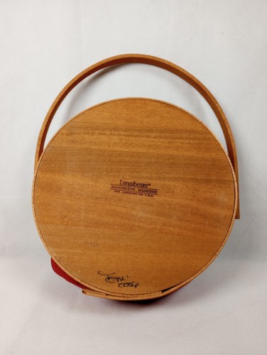 Cesta pequeña para tartas Longaberger 2006 cereza y tejido natural con forro rojo - Imagen 8 de 13