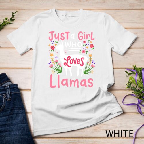Camiseta Unisex Llama Just a Girl Who Loves Llamas Llama Lover Gift - Imagen 14 de 15