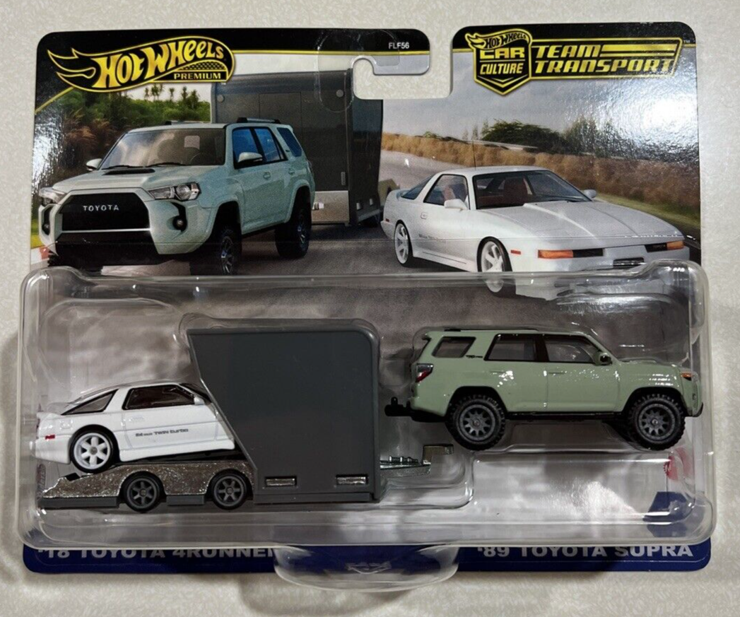 NEW 2024 Hot Wheels Team Transport 2018 Toyota 4Runner TRD & 1989