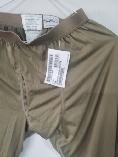 2 Pequeños Pantalones Térmicos Regulares Ejército Cajones Militar ECWCS Nivel 1 Base Coyote S - Imagen 4 de 6