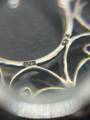 Ornate artist signed Sterling silver filigree scroll hoop earrings vintage - Picture 13 of 15