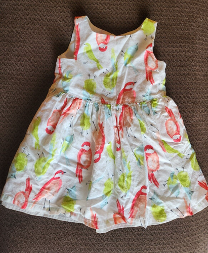 Crazy 8 Spring Party Dress Up Parakeet Bird Dress & Hair Bow Sz 18-24 Months EUC - Picture 2 of 3