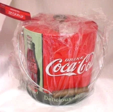 COCA COLA COKE ICE BUCKET W/ HANDLE NEW W/ LICENSE TAG