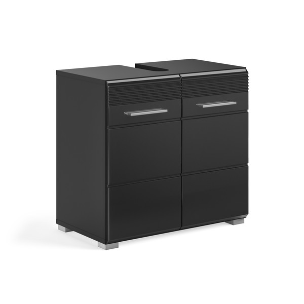 Xonox.Home Waschbeckenunterschrank Unterschrank Badschrank Linus Schwarz 60X56Cm-image