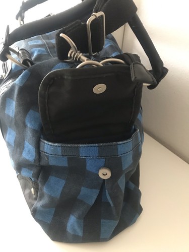 ☀️ PEPE JEANS ☀️ coole Tasche blau/schwarz-kariert aus Textil - Bild 13 von 19