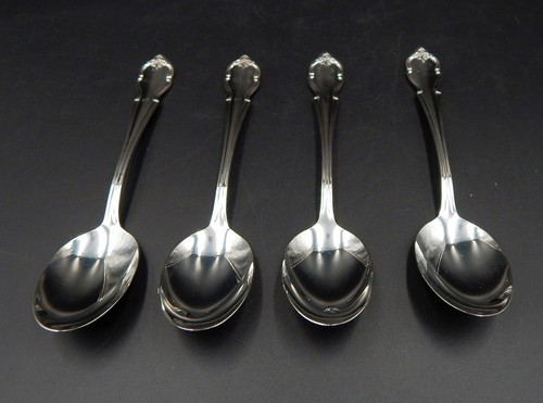 Lote de 4 cucharas International Silver Waverly Silverplate Soup Place 6-1/2 pulgadas - Imagen 15 de 19