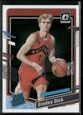 2023-24 Donruss Optic Rated Rookie #212 - Gradey Dick - Raptors RC!