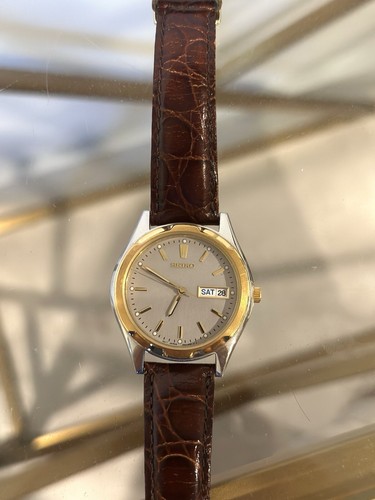Seiko Herren Vintage Uhr 7n43-8199 Water Resistant ST. Stahl + Basismetall - Bild 5 von 13