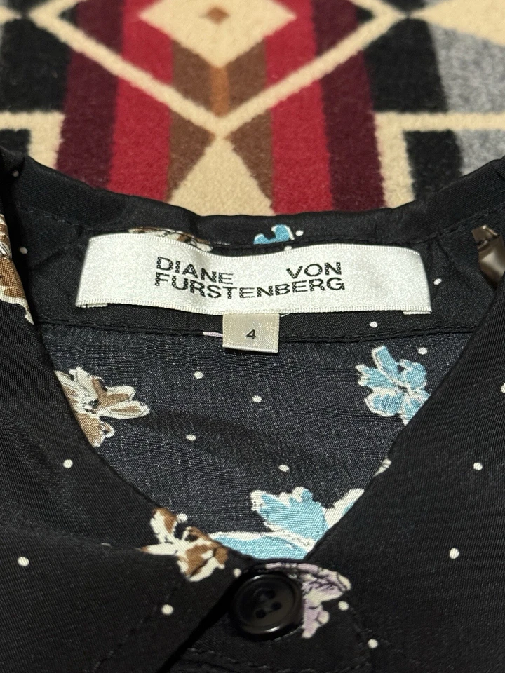 DVF Yvonne Mono Mujer 4 Negro Elastizado Crepé Elegante M2 Foto 3 de 4