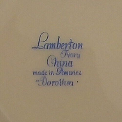 VINTAGE LAMBERTON IVORY CHINA DOROTHEA PATTERN 5 3/4" SAUCER EXCELLENT - Picture 5 of 5