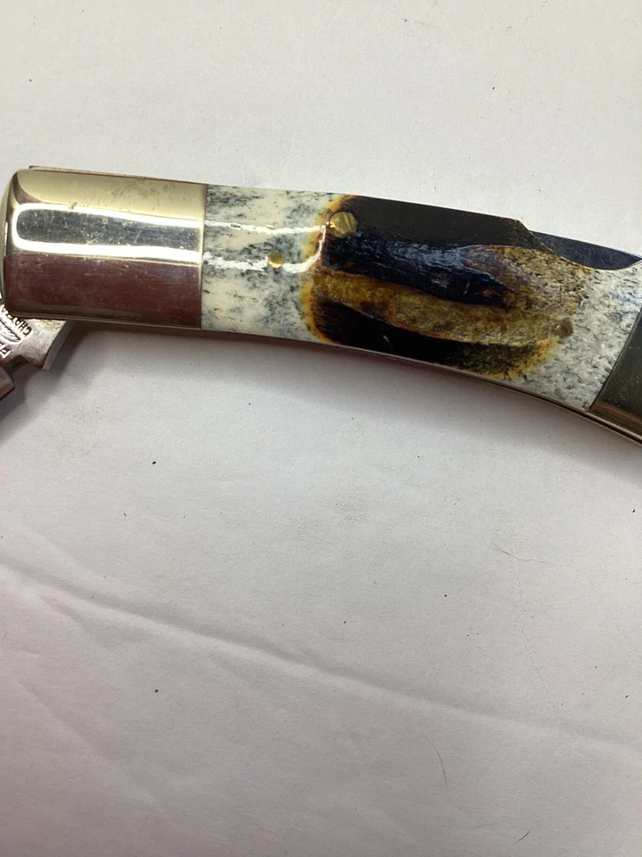 Parker Brothers Stag Horn Handle Lock Back Knife USA  1 Blade Knife  Box K 411 - Image 3 of 4