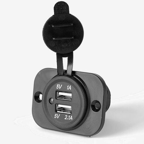 1 juego de piezas de coche cargador de doble puerto USB 3.1A impermeable 12 V LED - Imagen 11 de 12