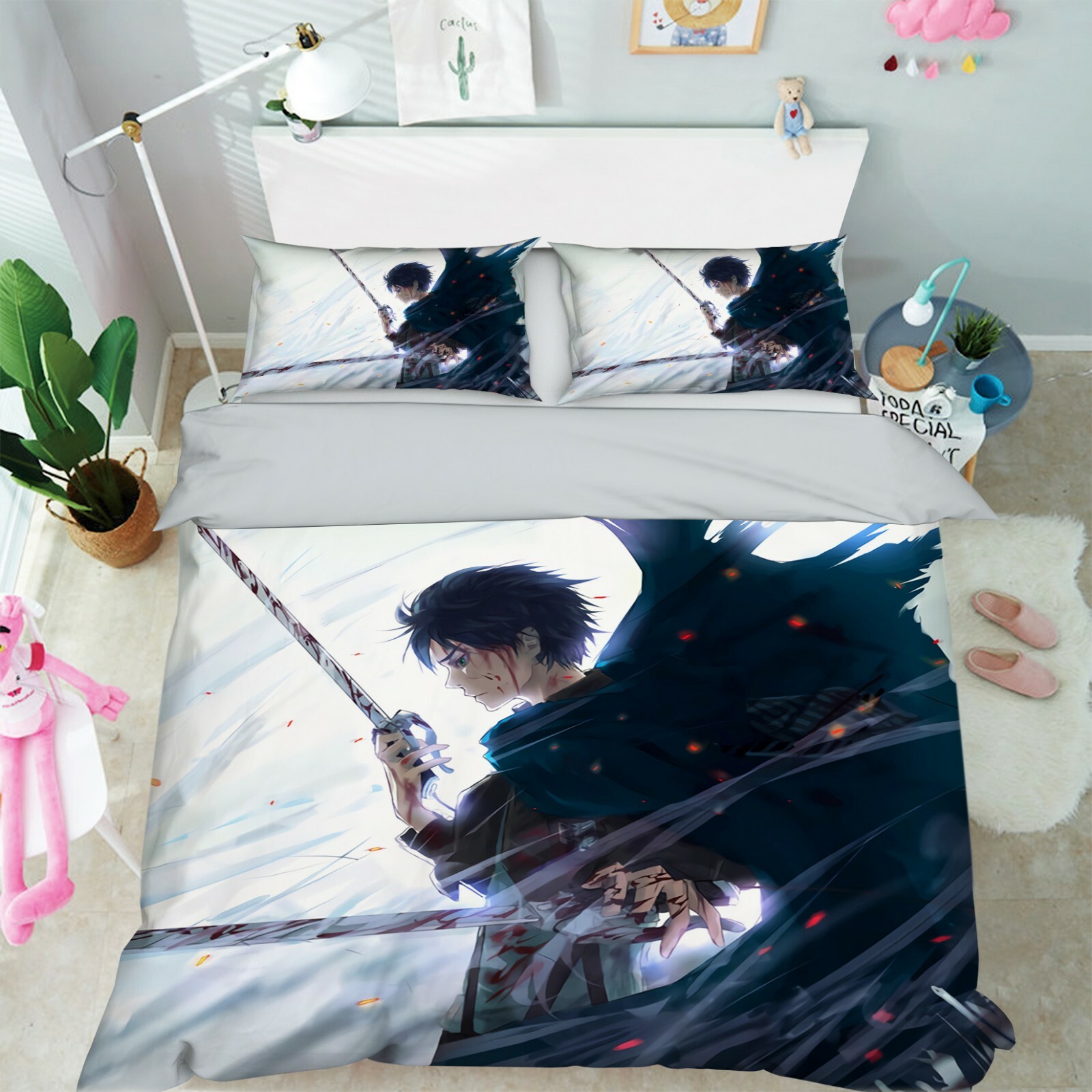3D Attack On Titan C048 Japan Anime Bett Kissenbezüge Quilt Bettdecke Wend 3D Attack On Titan C048 Japan Anime Bett Kissenbezüge Quilt Bettdecke Wend