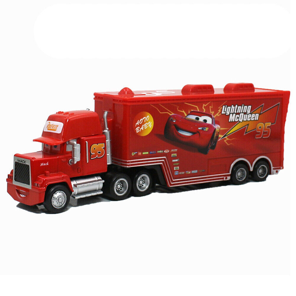 Disney Pixar Plane And Cars Lightning McQueen Mack Hauler Truck & Car Luigi - Picture 233 of 316