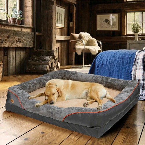 Premium Orthopedic Thick Foam Waterproof Pets Dog Bed Sofa with Removable Cover - Picture 2 of 16