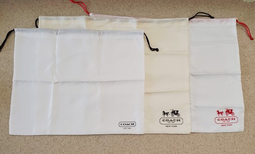 Coach Cream White Drawstring Satin DUSTBAG for Handbag -  Small Medium or Large - Picture 2 of 12