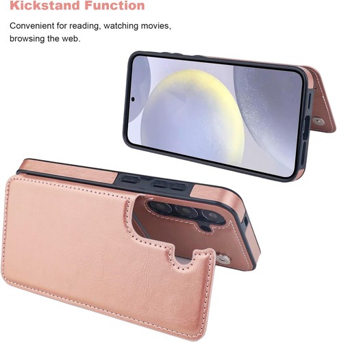 For Samsung S25 S24 FE S23 S22 S21 Leather Wallet Case Card Holders Back Cover - 第 29/31 張圖片
