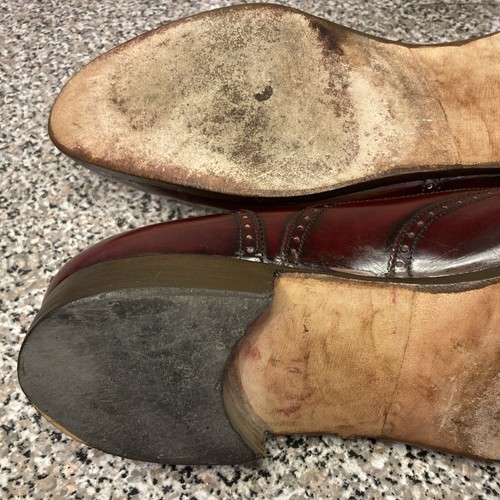 Salvatore Ferragamo braun burgunderrot Leder Budapester Oxford elegante Schuhe Gr. 11D guter Zustand - Bild 15 von 24