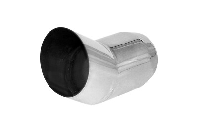 Brand New Polished Stainless Exhaust Tip Round Slant Turn Up 2 1/4'' IN 3'' Out