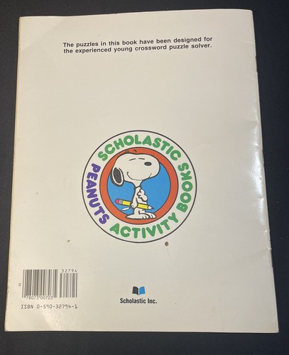 Peanuts Scholastic Activity Book Around The World Crossword Puzzles Vintage - Picture 3 of 10