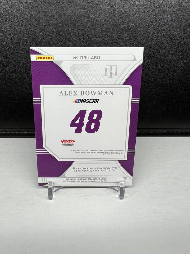 2022 National Treasures Racing Alex Bowman Dual Race Used Firesuit DRU-ABO 46/49 - Image 4 of 4