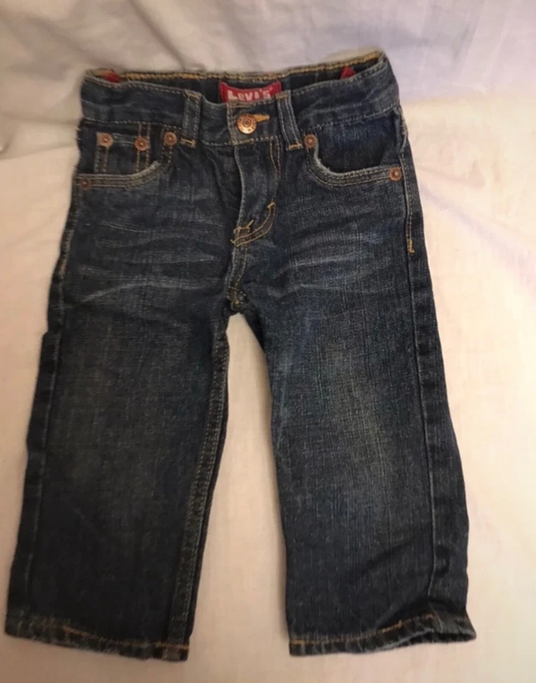 Jeans da neonato, Levi's, colore blu, tg. 12 mesi - Immagine 3 di 4