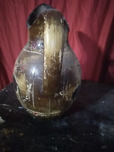 VTG Greek Turkish Pottery Pitcher Europa Jug Ewer Carved Incised Mythology - Picture 4 of 9