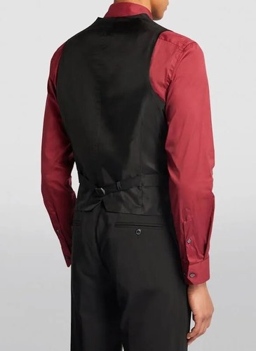 Giorgio Armani Vest BLACK - Wool & Cashmere Waistcoat/RETAILS $800 MADE IN ITALY - Picture 2 of 18