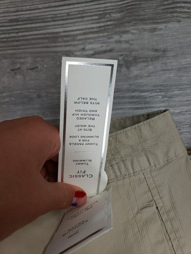 NWT Charter Club Women's Tummy Slimming Classic Fit Beige Capris SZ 16 Cargo - Picture 9 of 17