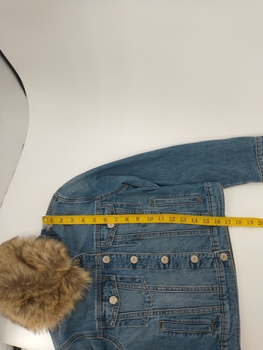 Gap Girls Removable Faux Fur Denim JacketXL - Picture 6 of 8