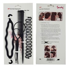 New Hair Styling Tools Plastic Bun Maker Topsy Tail Hair Braid Comb DIY