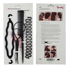 New Hair Styling Tools Plastic Bun Maker Topsy Tail Hair Braid Comb  DIY  