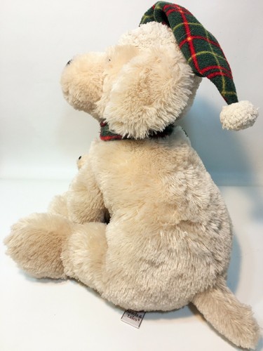 RARE Gund Dogs Plush Hugging Heads & Tales Tan Puppy Dog #44202 Plaid Hats HTF - Picture 4 of 11