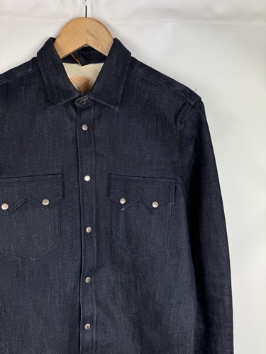 Nudie Jeans Co Men’s Heavy Denim Long Sleeve Button Up Shirt Size M - Picture 5 of 21