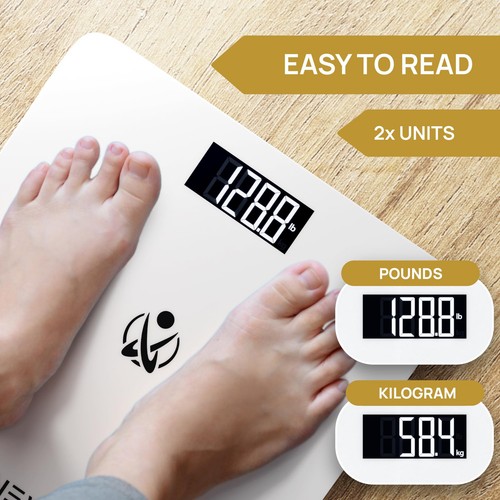 Bathroom Scale, Highly Accurate Digital Bathroom Body Scale, Measures Weight ... - Picture 2 of 6