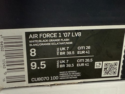Nike Air Force 1 "07 LV8 "Raygun" CU8070-100 Size 8 Men's Shoe - Picture 3 of 11