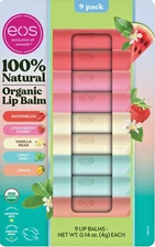 EOS Organic Lip Balm Natural Ingredients 9 Pack 5 Different Flavors