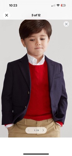 NWT Polo Ralph Lauren Boy's Wool Navy Blue Blazer Size 4T- Made In Italy - Picture 11 of 11