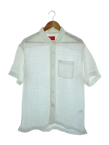 Chemises manches courtes à rayures résilles Supreme blanches M occasion