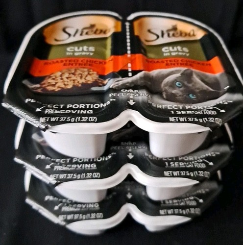 SHEBA Wet Cat Food 6-Servings In Gravy Roasted Chicken Entree 1.32oz Ea. - Picture 3 of 6
