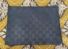 Light Blue Checkered Square Placemats Easy to Clean